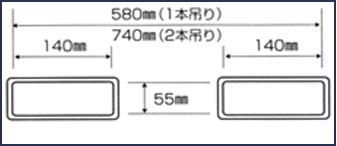 フォーク差込口寸法